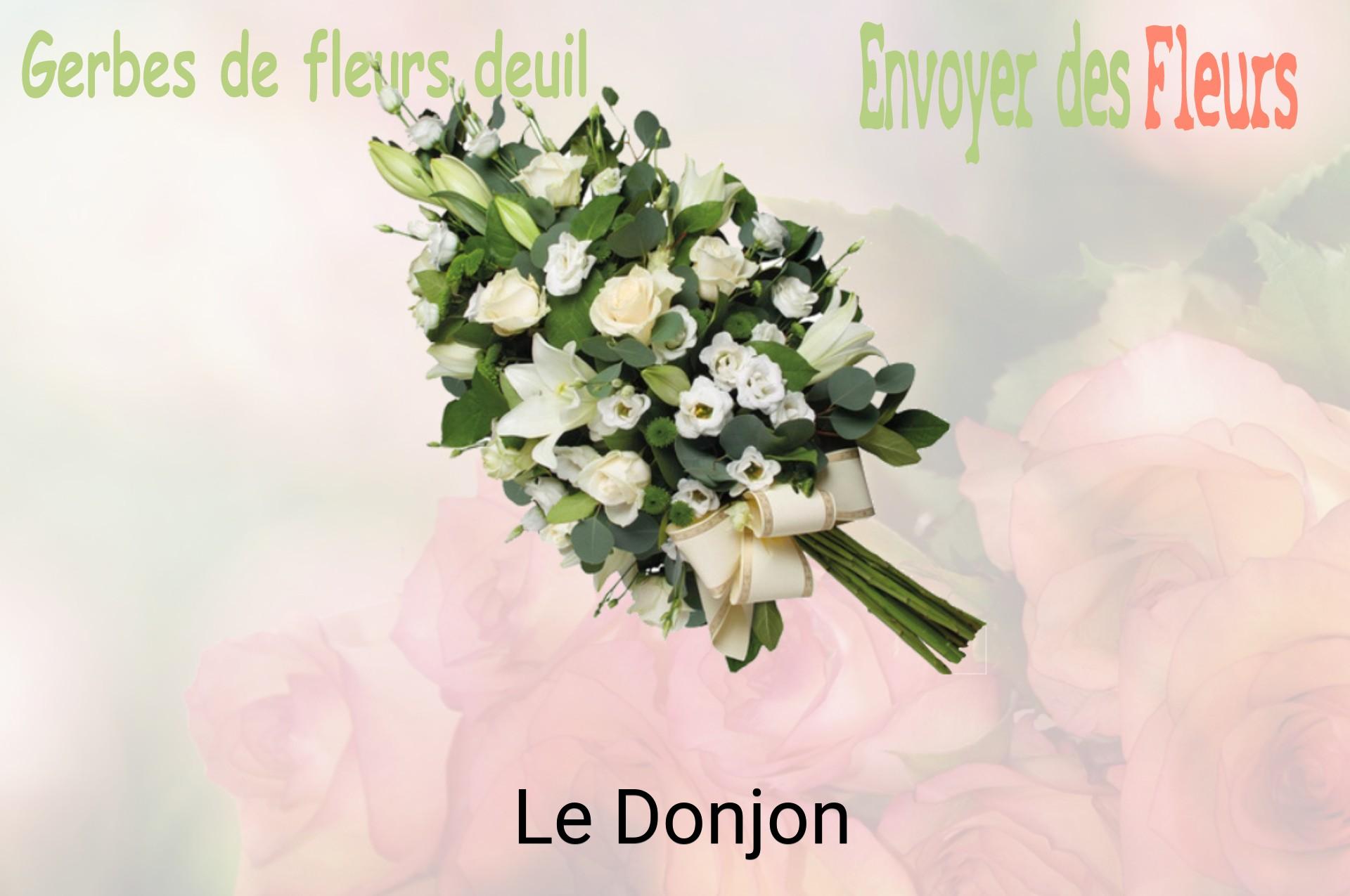 Gerbe de fleurs de deuil livrée à Le Donjon